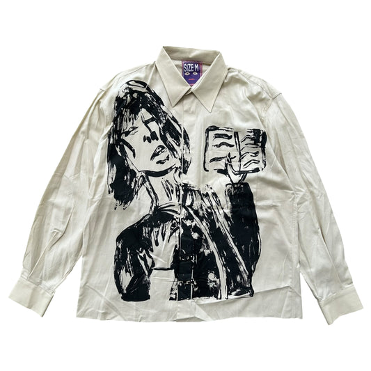 Sacred Book 1/1 Button up (Off White Stripped Size M)