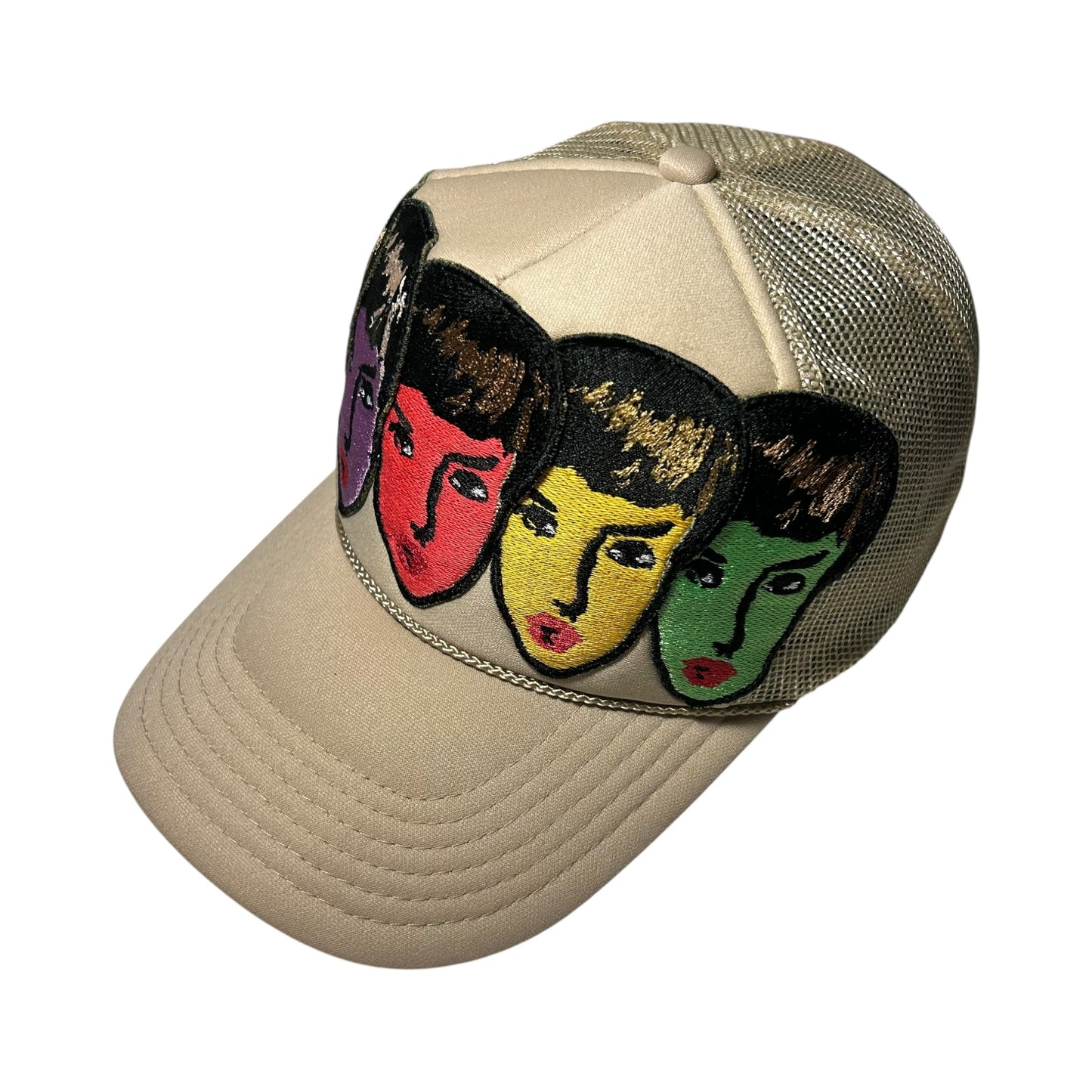 Womanly Beauty Trucker Hat Beige/ RGB 1/1