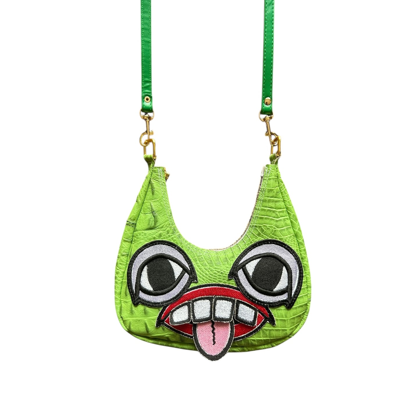 Green Crocodile Crossbody Monster Purse 1/1