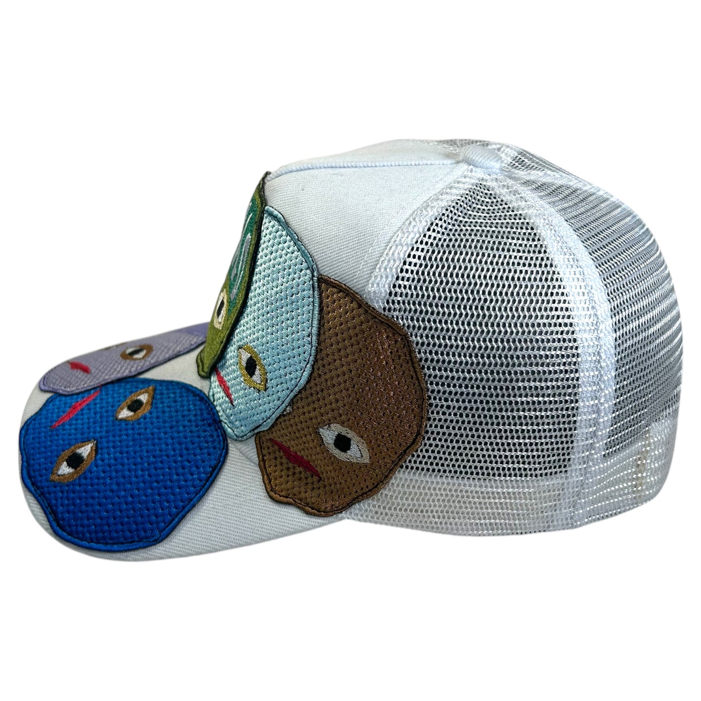 Plastered Faces White Trucker Hat 1/1