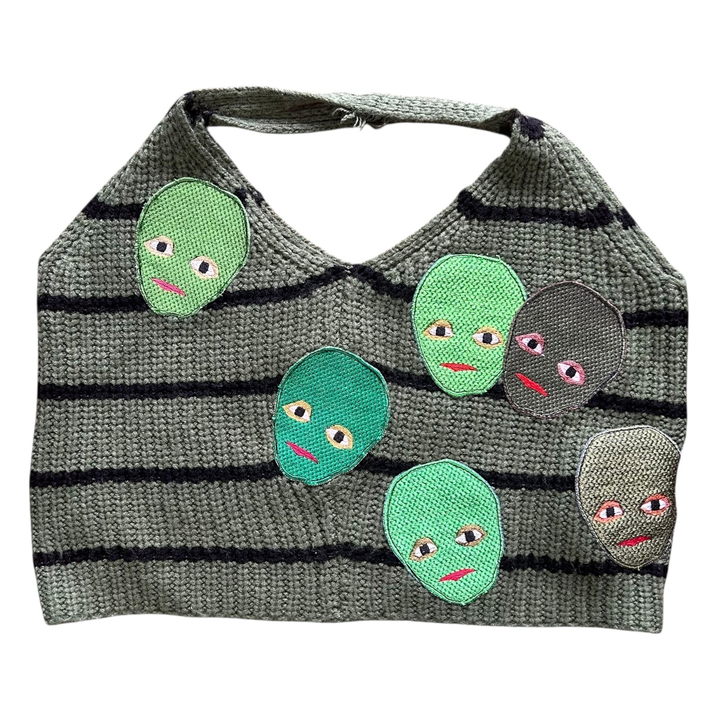 Plastered Faces Knitted Top 1/1 - Size M
