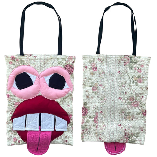 Pink Floral Monster Bag 1/1 (24in x 18in)