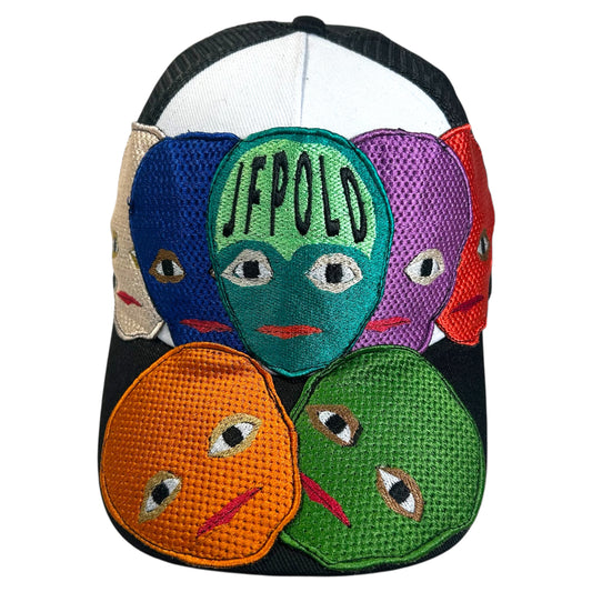 Plastered Faces Black/White Trucker Hat 1/1