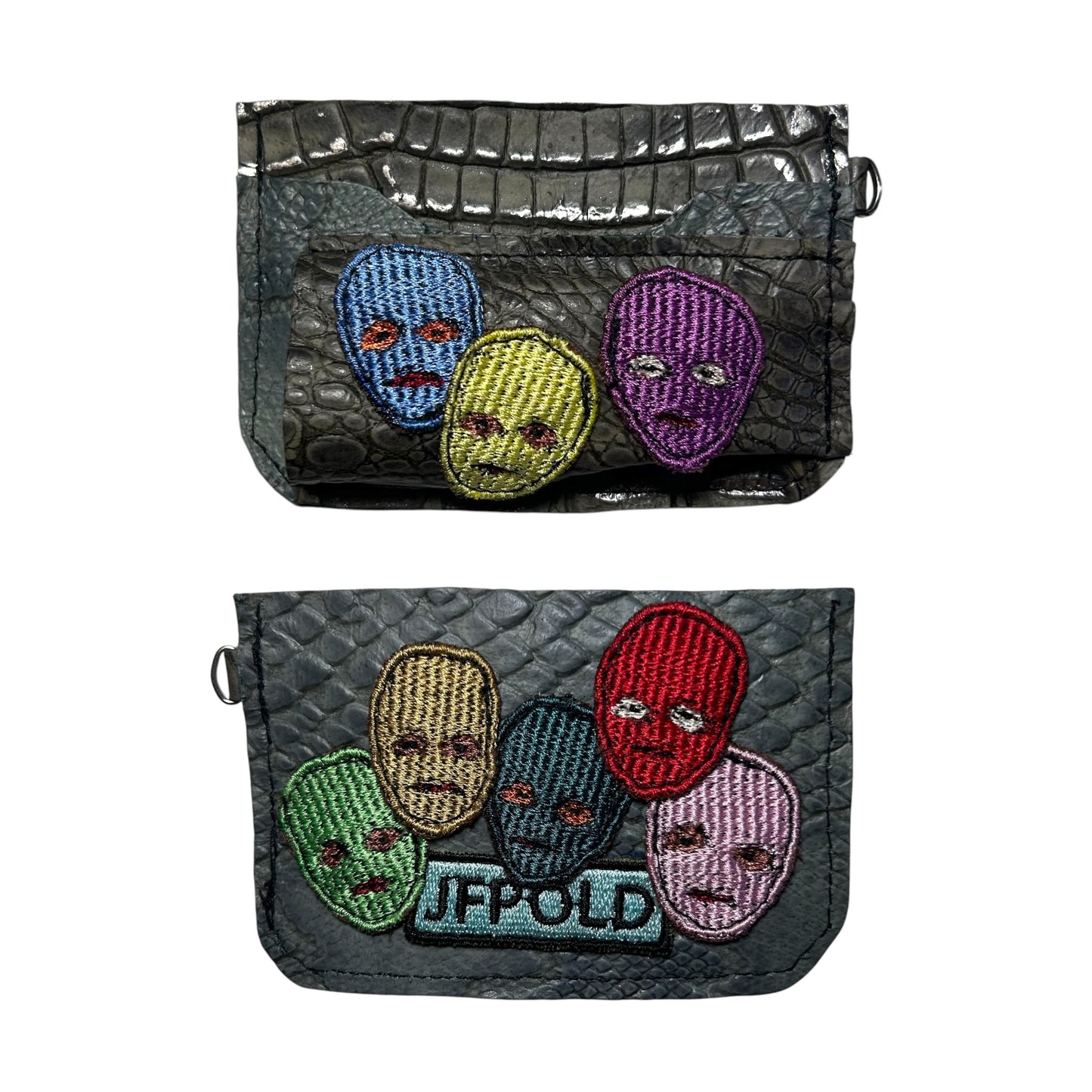 Plastered Faces Cardholders with Pocket (1-4)
