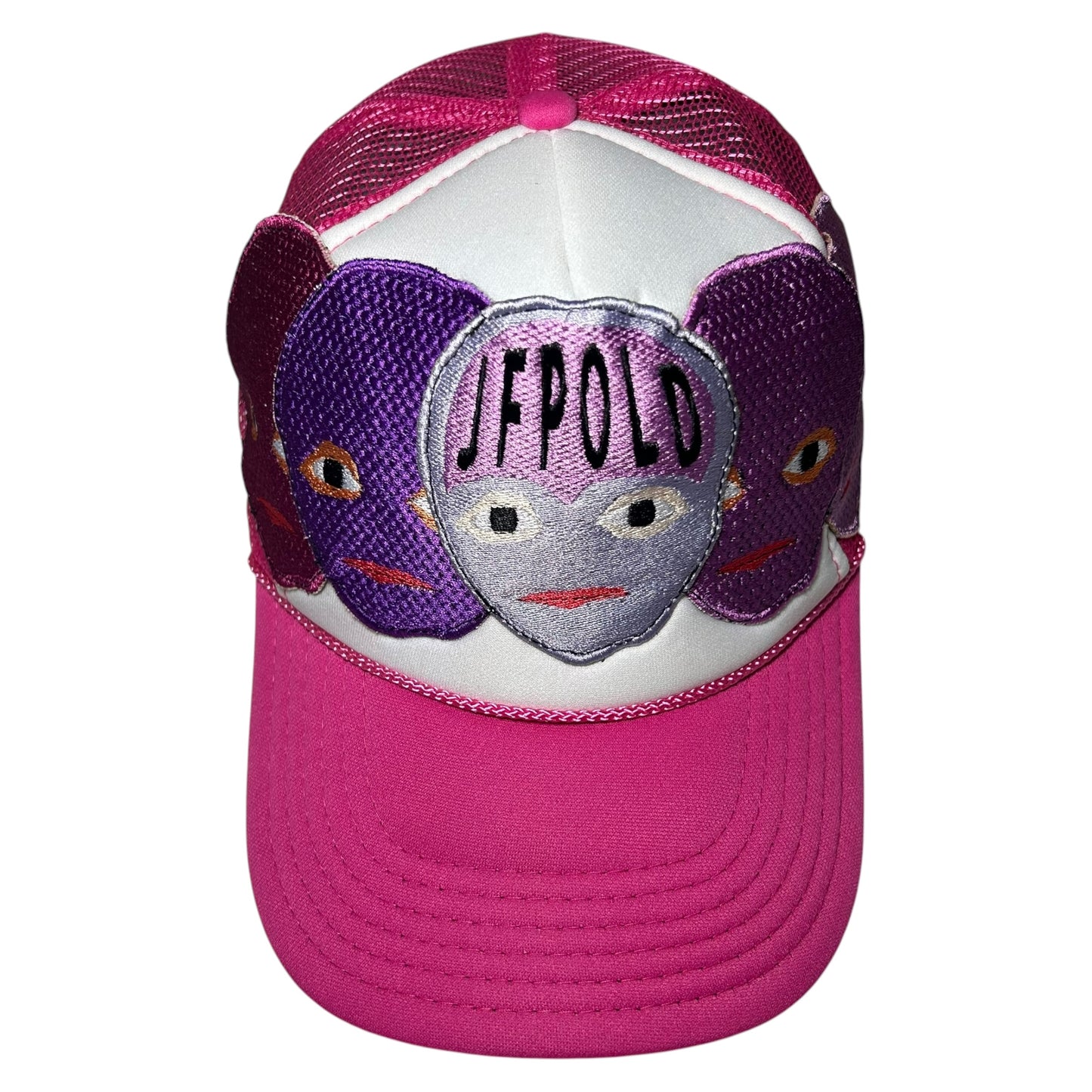 Plastered Faces Pink/ Purple Trucker Hat 1/1
