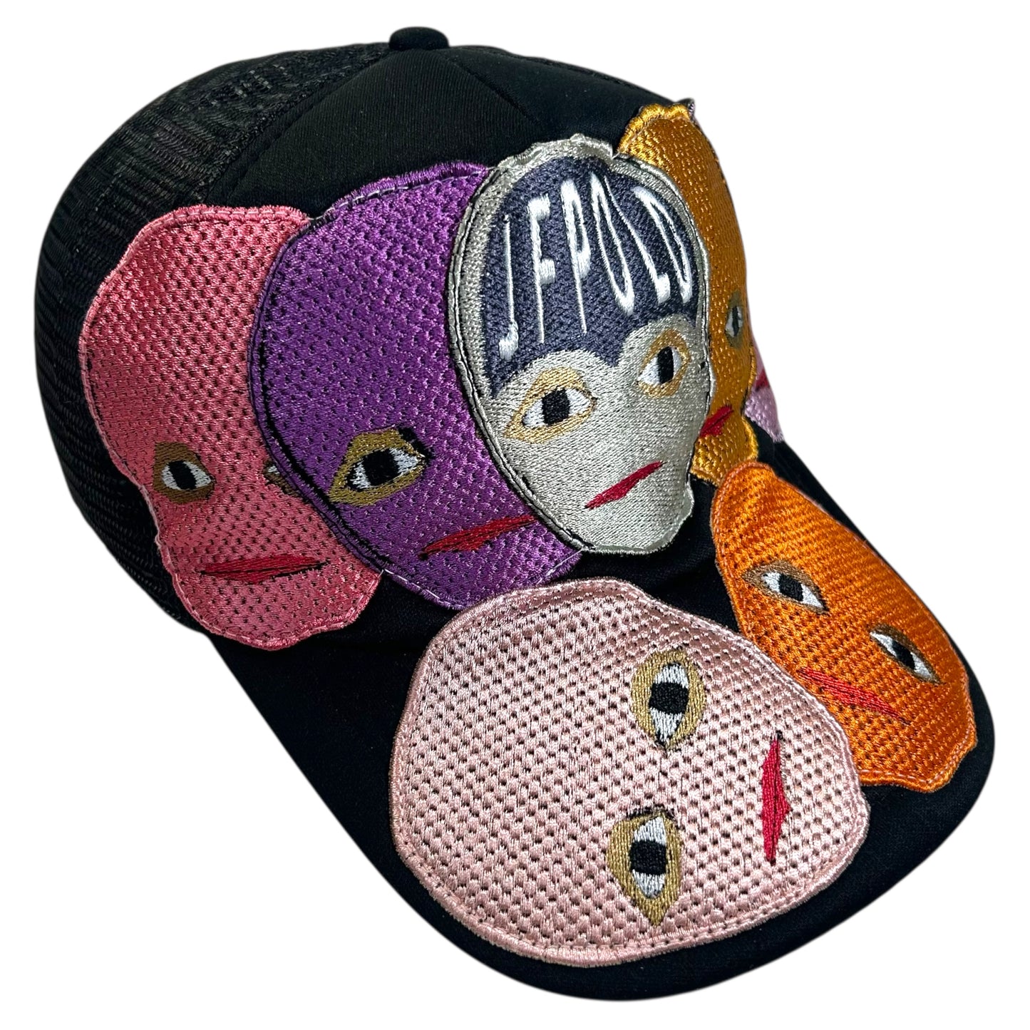 Plastered Faces Black Trucker Hat 1/1