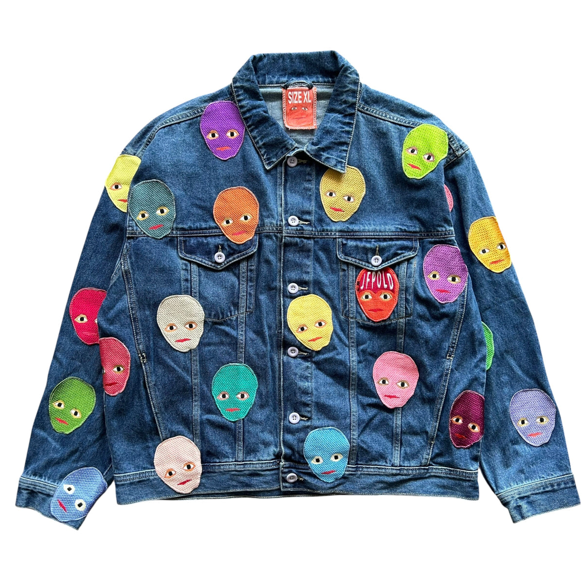 Plastered Faces Jean Jacket 1/1- Size XL