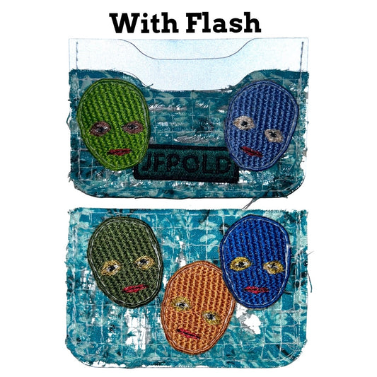 Plastered Faces 1/1 Light Blue 3MM Cardholder