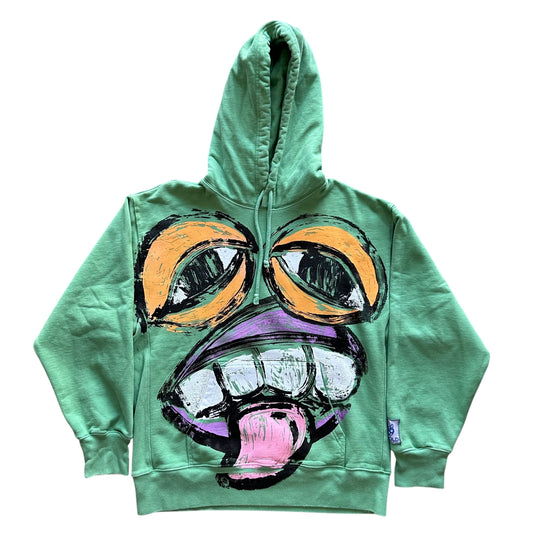 Monster Face 1/1 Green Hoodie (Size S)