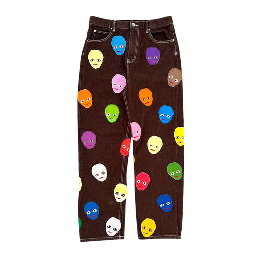 Plastered Faces Jeans Brown 1/1- Size 32