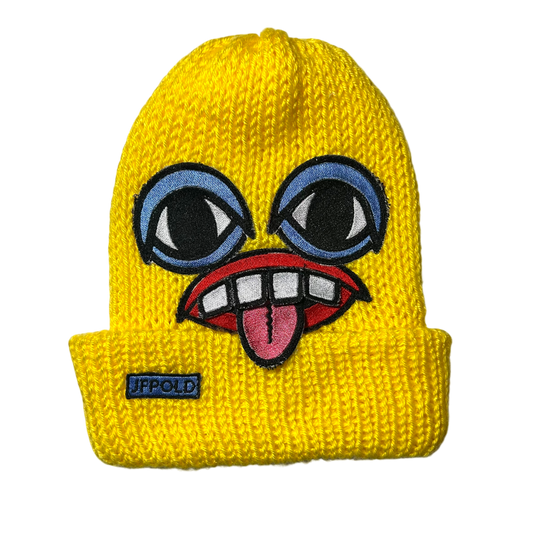 Monster Face Yellow Beanie 1/1