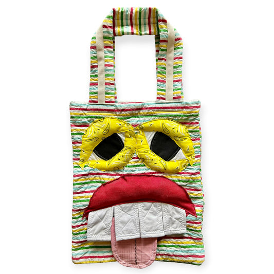 Quilted Striped Monster Bag 1/1 (23in x 17in)