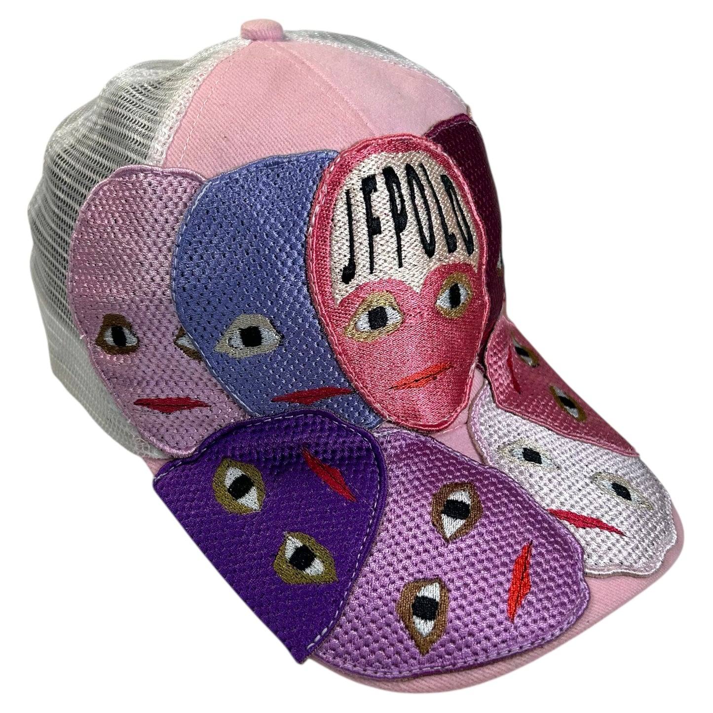 Plastered Faces Pink Trucker Hat 1/1