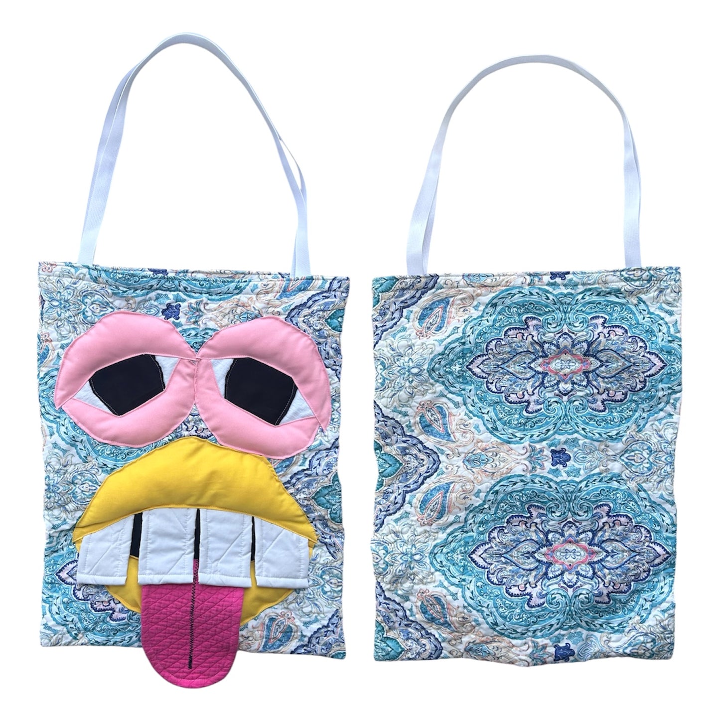 Blue Paisley Monster Bag 1/1 (24in x 18.5in)