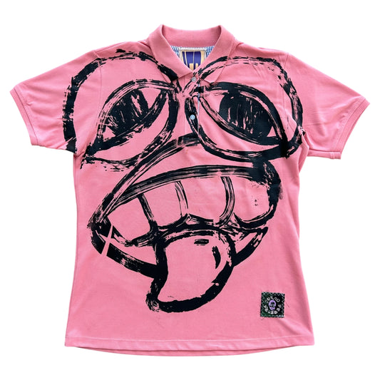 Monster Face 1/1 Pink Polo (Size XL)