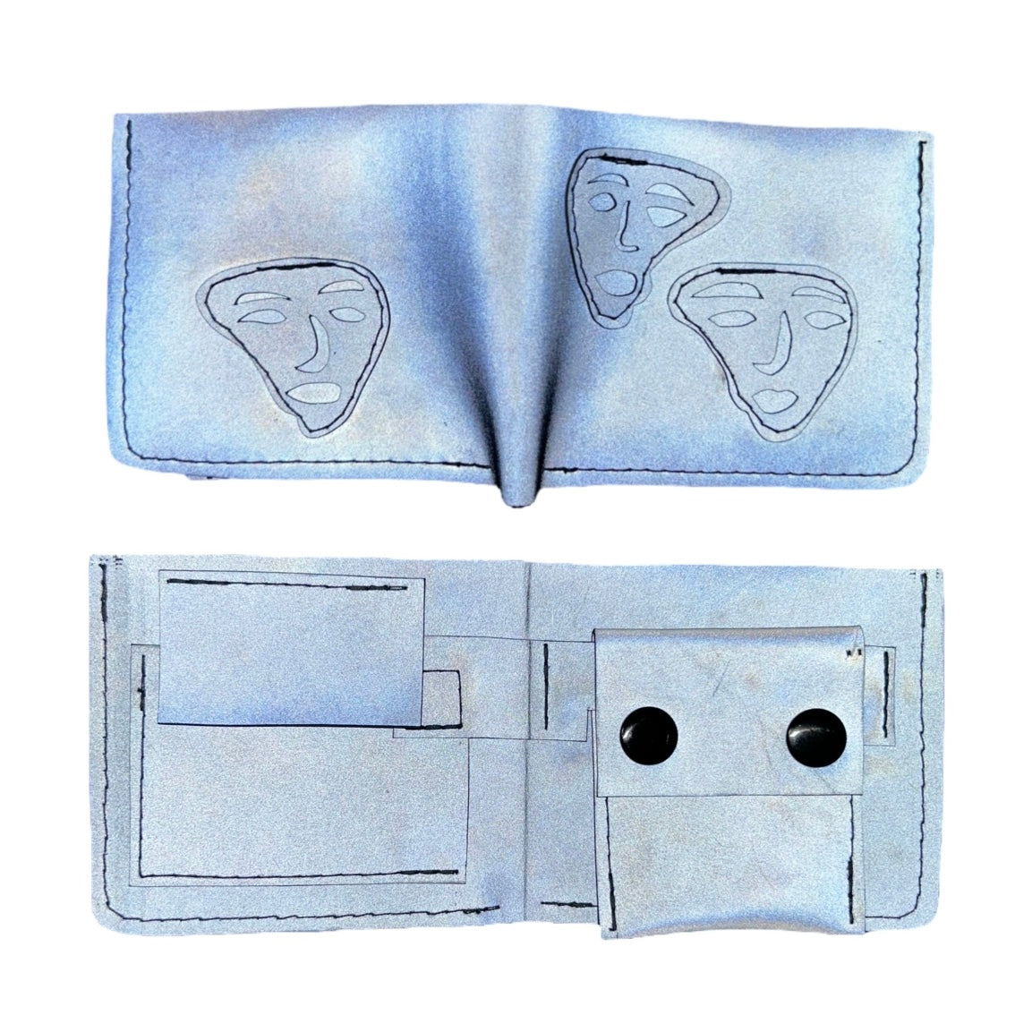 Plastered Faces 3MM Reflective Wallet