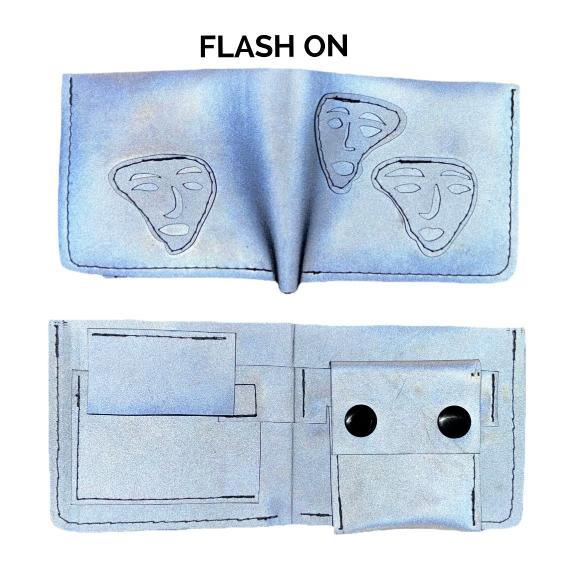 Plastered Faces 3MM Reflective Wallet