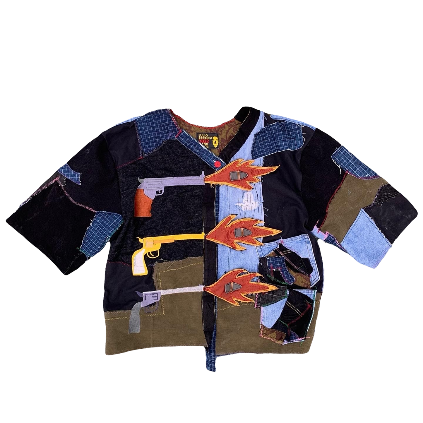 Reversible novelty fire-arms kimono