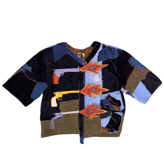 Novedad reversible kimono de armas de fuego