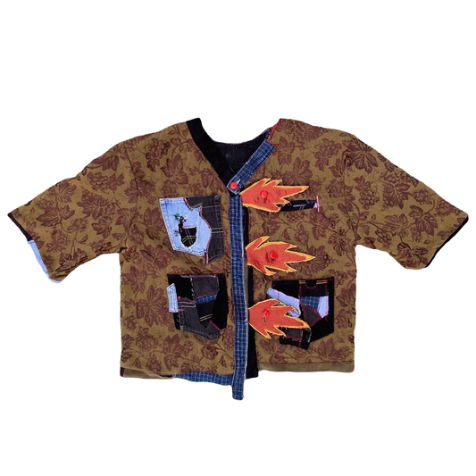 Reversible novelty fire-arms kimono